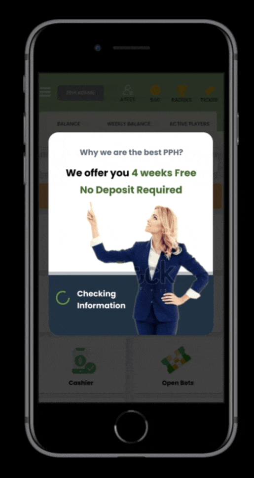 Animated mobile prototype showing the multi-step signup flow with gamification and progress indicators on a small screen